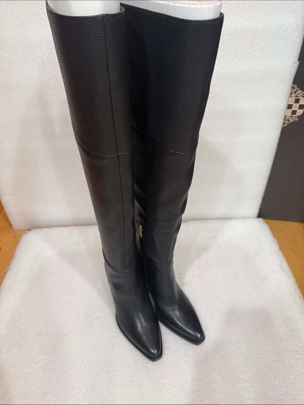 Vince Camuto Paulie Over-The-Knee Heeled Boot, Black Extra Wide Calf New